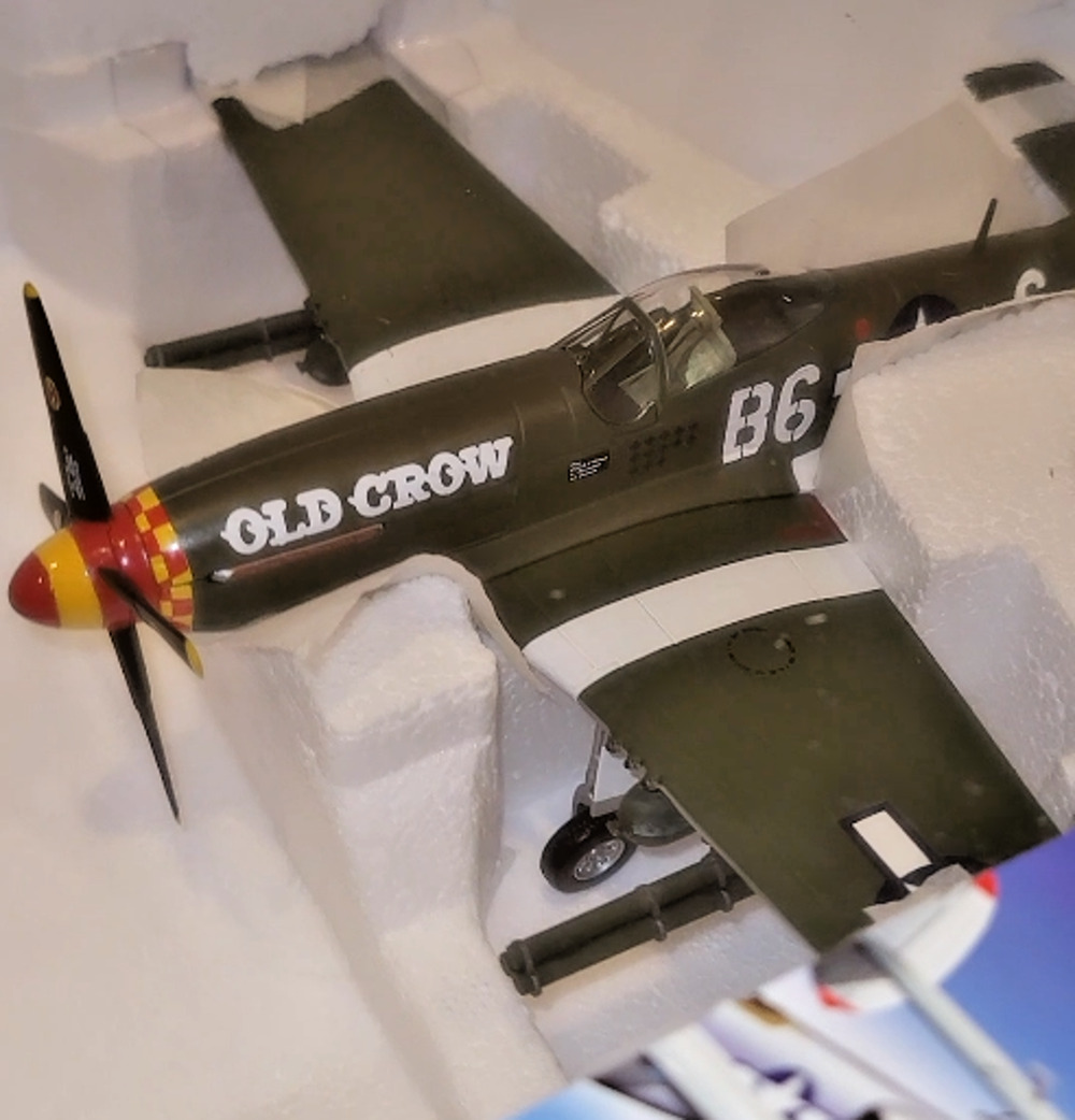 Franklin Mint P-51D Mustang Old Crow 1:48 Diecast Aircraft Model B11B178 NIB WW2